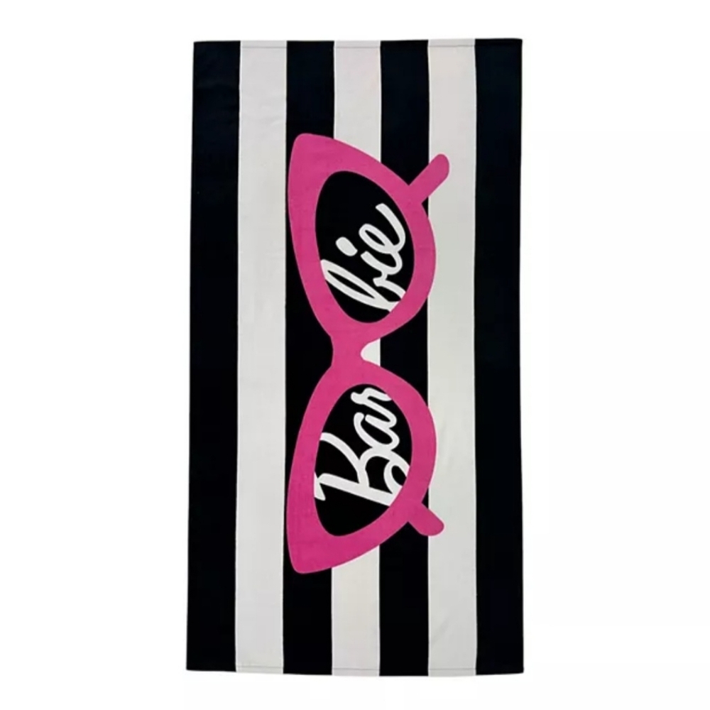 Barbie Striped Beach Towel 100% Cotton *NEW*